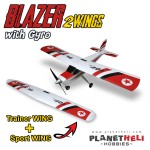TOP RC Trainer 1280MM Blazer RC Airplane TWO WINGS (PNP with Gyro)